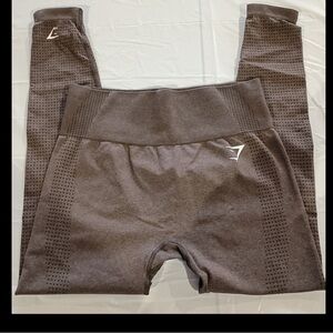 Gymshark Seamless High Waist Workout Leggings Brown Taupe Size M